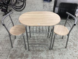 WOOD EFFECT 2-PERSON DINING SET