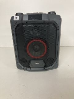 JVC PORTABLE BLUETOOTH PARTY SPEAKER MODEL NO: MX-D719PB (NO POWER CABLE)