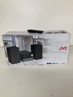 JVC WIRELESS MICRO DAB HI-FI MODEL NO: UX-D327B (WITH REMOTE)