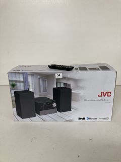 JVC WIRELESS MICRO DAB HI-FI MODEL NO: UX-D327B (WITH REMOTE)