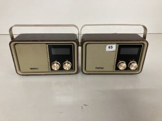 2 X SANDSTROM RETRO BLUETOOTH DAB RADIOS