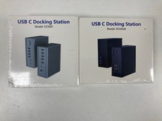 E-CROSSSTU GMBH 2 PCS X USB C DOCKING STATION DOCKING STATION IN BLACK: MODEL NO. DC006B - DC009 (2 PCS IN SEALED BOXES). (SEALED UNIT). [JPTZ6533]