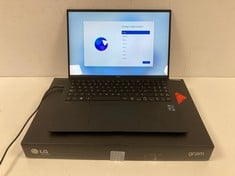 LG GRAM 1 TB LAPTOP IN BLACK: MODEL NO 16Z90P (WITH BOX AND CHARGER, ONLY WORKS WHEN PLUGGED IN). I7-1165G7, 32 GB RAM, , INTEL IRIS XE GRAPHICS [JPTZ6452].