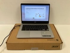 ACER CHROMEBOOK 314-2H 41 GB LAPTOP (ORIGINAL RRP - 215,75 €) IN SILVER: MODEL NO N21Q6 (WITH BOX AND CHARGER, ONLY WORKS WHEN PLUGGED IN). ARM CORTEX-A53, 3 GB RAM, [JPTZ6470].