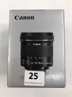 CANON EFS 10-18MM F/4.5-5.6 IS STM CAMERA LENS