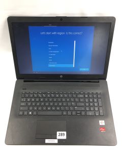 HP LAPTOP 17-CA2002NA 1TB LAPTOP IN BLACK. (UNIT  ONLY). AMD ATHLON SILVER 3050U, 4GB RAM,  [JPTN40185].