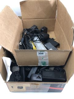 BOX OF LAPTOPS AND COMPUTER POWER SUPPLYS