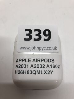 APPLE AIRPODS EARPHONES: MODEL NO A2032 A2031 A1602  [JPTN40115]