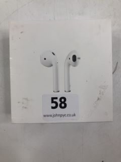 APPLE AIRPOD EARPHONES IN WHITE: MODEL NO A2031, A2032, A1602 (WITH BOX)  [JPTN40214]