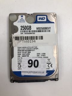 WESTERN DIGITAL 250 GB WD SCORPIO BLUE SSD CARD IN SILVER. (UNIT ONLY) [JPTN40194].