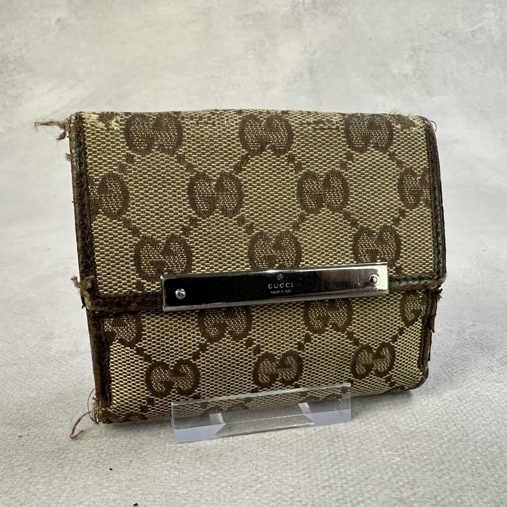 Gucci Gg Web Monogram Wallet  10.5cm x 9cm(Approx) (VAT ONLY PAYABLE ON BUYERS PREMIUM)