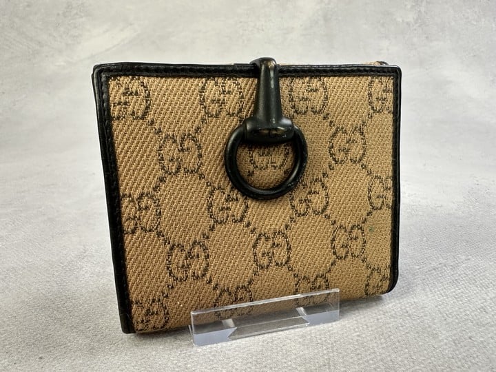 Gucci Gg Web Monogram Wallet  10cm x 9cm(Approx) (VAT ONLY PAYABLE ON BUYERS PREMIUM)