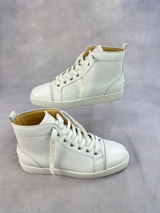 Christian Louboutin Classic High Top Sneakers With Dust Bags - Size 41.5 (MPSE53553621) (VAT ONLY PAYABLE ON BUYERS PREMIUM)