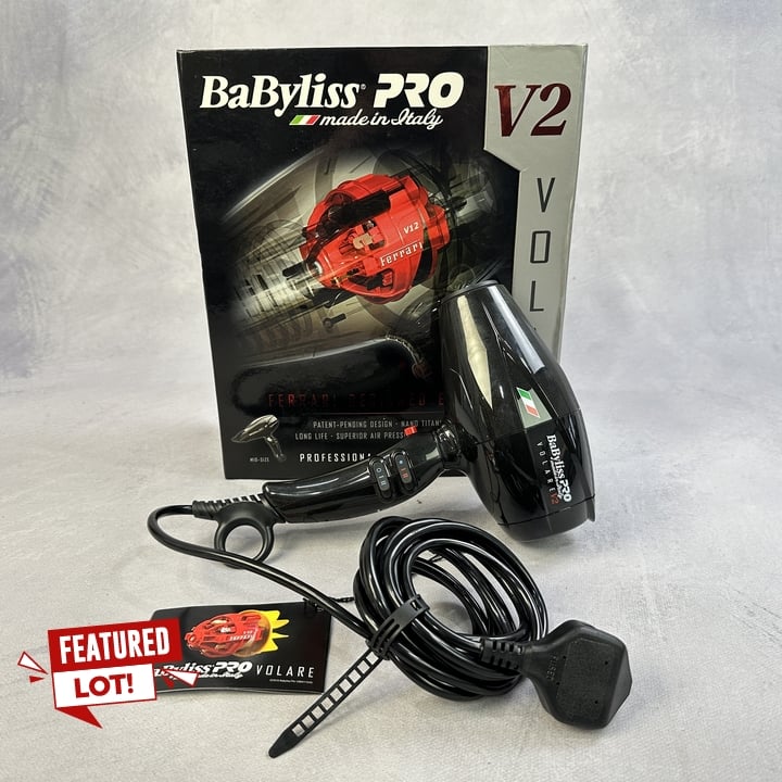 BaByliss Pro V2 Volare, Made In Italy Ferrari Designed professional Dryer Boxed (MPSS01820648) (VAT ONLY PAYABLE ON BUYERS PREMIUM)