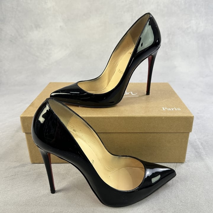 Christian Louboutin 3140495 pigalle Follies Patent Leather 100 Heeled Pumps With Box - Size 36.5 (VAT ONLY PAYABLE ON BUYERS PREMIUM)