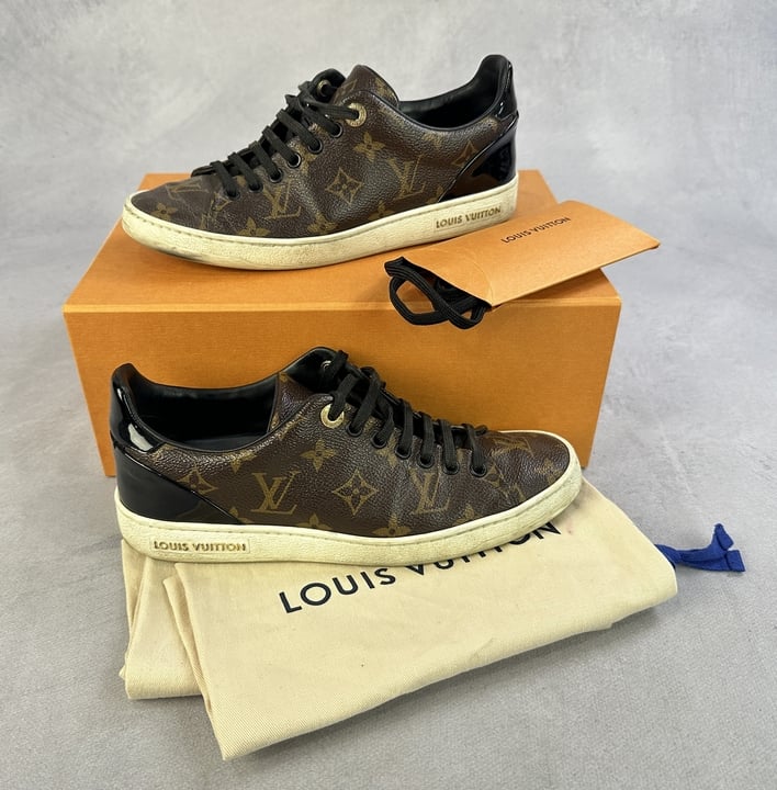 Louis Vuitton Frontrow Sneakers With Box, Dust Bags And Spare Laces - Size 37 (VAT ONLY PAYABLE ON BUYERS PREMIUM)