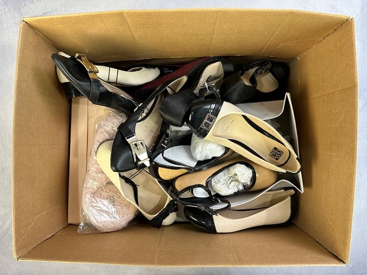 9 Pairs of Shoes With Tags Including Krush,Faith And Redherring Sizes 6-7 (MPSS01820642) (VAT ONLY PAYABLE ON BUYERS PREMIUM)