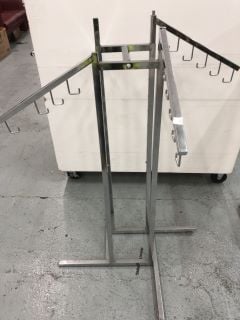 CHROME CLOTHES DISPLAY RACK