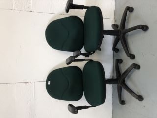 2X OFFICE CHAIRS IN GREEN