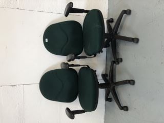 2X OFFICE CHAIRS IN GREEN