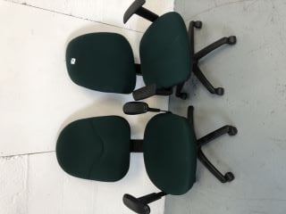 2X OFFICE CHAIRS IN GREEN