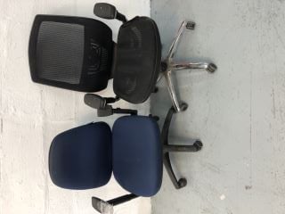 5X CHAIRS IN GREY/BLUE/BLACK