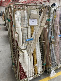 CAGE OF ASSORTED JOHN LEWIS & PARTNERS ROLLS OF FABRIC IN ASSORTED STYLES, SIZES AND DESIGNS (CAGE NOT INCLUDED): LOCATION - B4 (KERBSIDE PALLET DELIVERY)