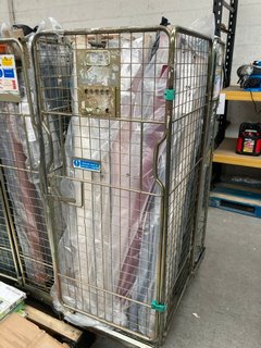 CAGE OF ASSORTED JOHN LEWIS & PARTNERS ROLLS OF FABRIC IN ASSORTED STYLES, SIZES AND DESIGNS (CAGE NOT INCLUDED): LOCATION - B4 (KERBSIDE PALLET DELIVERY)