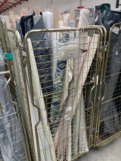 CAGE OF ASSORTED JOHN LEWIS & PARTNERS ROLLS OF FABRIC IN ASSORTED STYLES, SIZES AND DESIGNS (CAGE NOT INCLUDED): LOCATION - B4 (KERBSIDE PALLET DELIVERY)