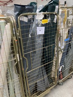 CAGE OF ASSORTED JOHN LEWIS & PARTNERS ROLLS OF FABRIC IN ASSORTED STYLES, SIZES AND DESIGNS (CAGE NOT INCLUDED): LOCATION - B4 (KERBSIDE PALLET DELIVERY)