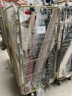 CAGE OF ASSORTED JOHN LEWIS & PARTNERS ROLLS OF FABRIC IN ASSORTED STYLES, SIZES AND DESIGNS (CAGE NOT INCLUDED): LOCATION - B4 (KERBSIDE PALLET DELIVERY)