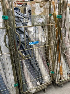 CAGE OF ASSORTED JOHN LEWIS & PARTNERS ROLLS OF FABRIC IN ASSORTED STYLES, SIZES AND DESIGNS (CAGE NOT INCLUDED): LOCATION - B4 (KERBSIDE PALLET DELIVERY)