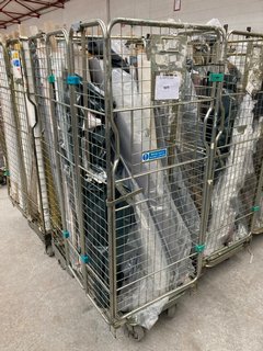 CAGE OF ASSORTED JOHN LEWIS & PARTNERS ROLLS OF FABRIC IN ASSORTED STYLES, SIZES AND DESIGNS (CAGE NOT INCLUDED): LOCATION - B4 (KERBSIDE PALLET DELIVERY)