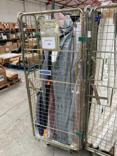 CAGE OF ASSORTED JOHN LEWIS & PARTNERS ROLLS OF FABRIC IN ASSORTED STYLES, SIZES AND DESIGNS (CAGE NOT INCLUDED): LOCATION - B4 (KERBSIDE PALLET DELIVERY)