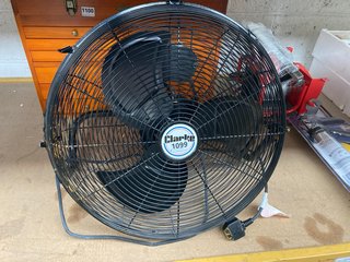 CLARKE WORKSHOP STAND FAN IN BLACK: LOCATION - BR12