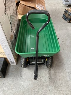 HEAVY DUTY STYLE GARDEN TROLLEY IN GREEN AND BLACK: LOCATION - B7