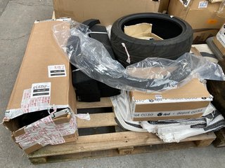 PALLET OF ASSORTED ITEMS TO INCLUDE ACCELERA CAR TYRE : SIZE 265/35R18: LOCATION - A1 (KERBSIDE PALLET DELIVERY)