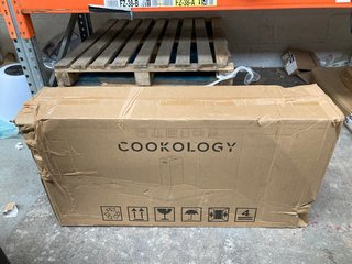 COOKOLOGY CH100BK/A 100CM BLACK CHIMNEY COOKER HOOD - RRP £140: LOCATION - A8