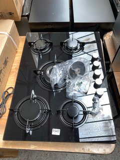 COOKOLOGY GGH700BK 70CM GAS ON GLASS HOB IN BLACK - RRP £150: LOCATION - A8