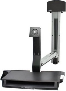 ERGOTRON STYLEVIEW MONITOR AND KEYBOARD STAND, WITH VIEWSONIC MONITOR AND LENOVO KEYBOARD RRP £935 (PALLET FY4 3RN 48, LOAD FY4 3RN 2)