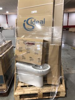 A PALLET OF ASSORTED BATHROOM ITEMS TO INCLUDE FRANKE KYBUS UNDERMOUNT BOWL AND IDEAL STANDARD CONNECT SHOWER PANEL (PALLET CV31 3RG 14, LOAD CV31 3RG 305)