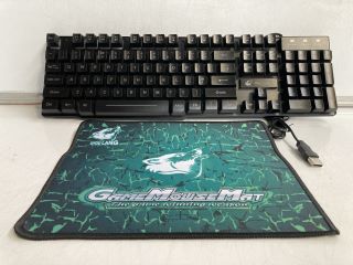 4 x TII RAINBOW LIGHT GAMING KEYBOARD & MOUSE PAD