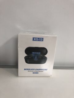 10 x XG-13 WIRELESS EARPHONES WITH CHARGING CASE IN BLACK