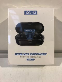 10 x XG-13 WIRELESS EARBUDS IN BLACK WITH CHARGING CASE