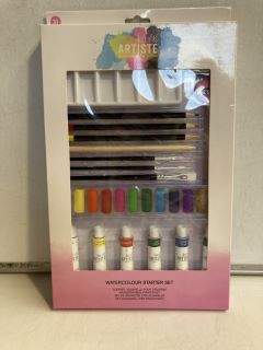 A BOX OF ASSORTED CRAFT ITEMS TO INCLUDE; DOCRAFTS ARTISTE SET & 26 PIECE CHALK LABELLING SET