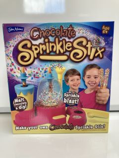 4 x JOHN ADAMS CHOCOLATE SPRINKLE STIX MAKE YOUR OWN CHOCOLATE KIT