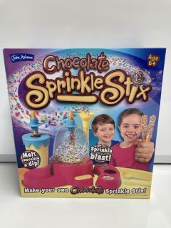 4 x JOHN ADAMS CHOCOLATE SPRINKLE STIX MAKE YOUR OWN CHOCOLATE KIT