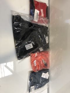 A BOX OF MEN'S CLOTHING TO INCLUDE; MARVEL T-SHIRT - S