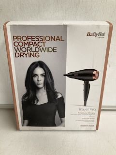 1 x BABYLISS AIRSTYLE 1000 ADVANCED POWER STYLING BRUSH & BABYLISS TRAVEL PRO PROFESSIONAL COMPACT HAIRDRYER