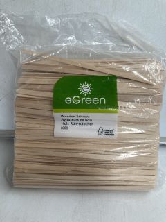 A BOX OF WOODEN DRINK STIRRERS